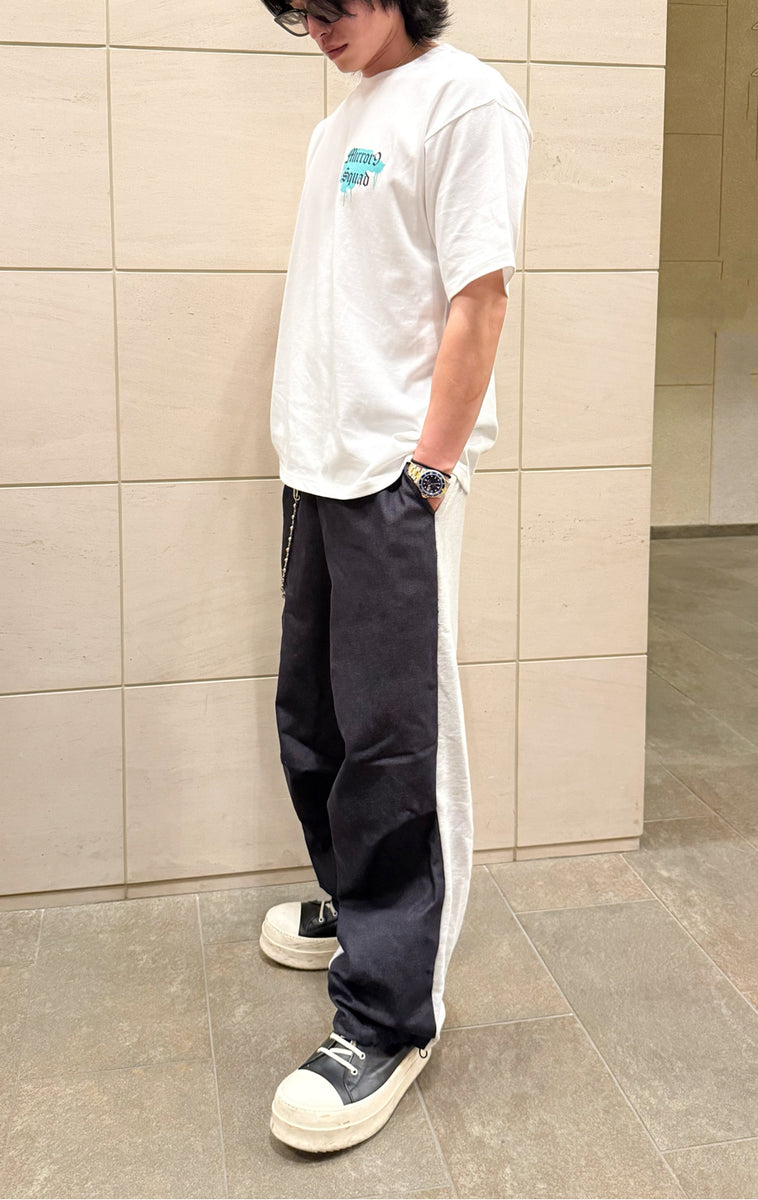 パンツ DENIM SWEAT DOCKING WIDE PANTS Ameri（アメリ）の「DENIM SWEAT DOCKING WIDE PANTS
