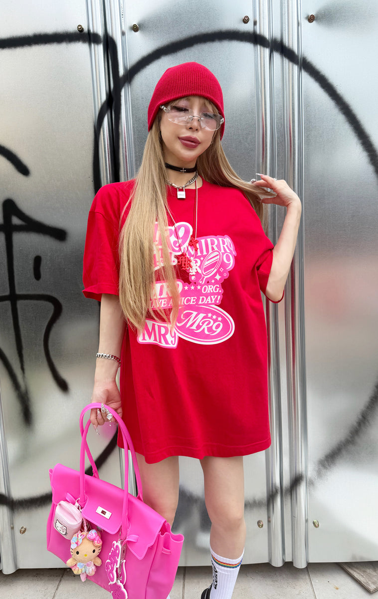 予約商品】MIRROR9 jelly bag & Initial key charm set/PINK(8月末発送 