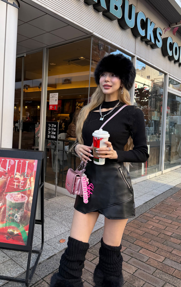 Fake leather skort – MIRROR9