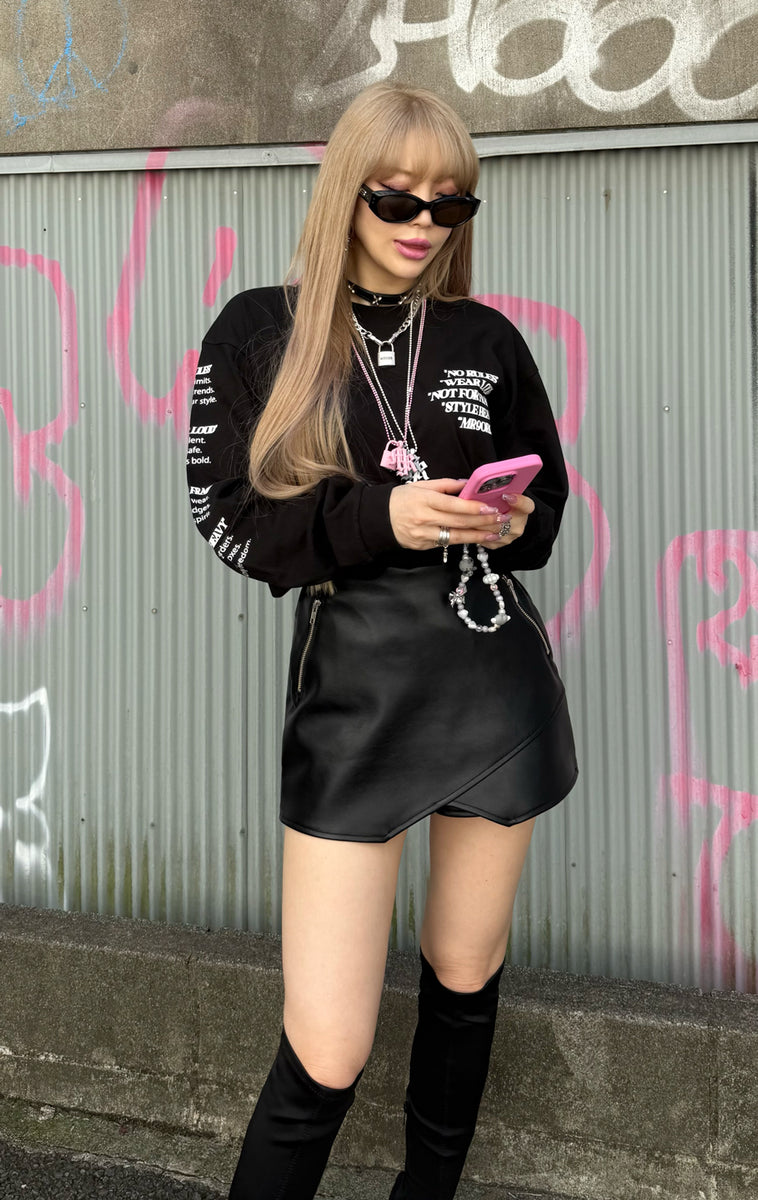 Fake leather skort – MIRROR9