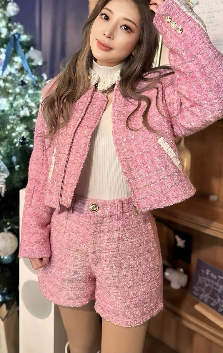 Candy tweed jacket/2color