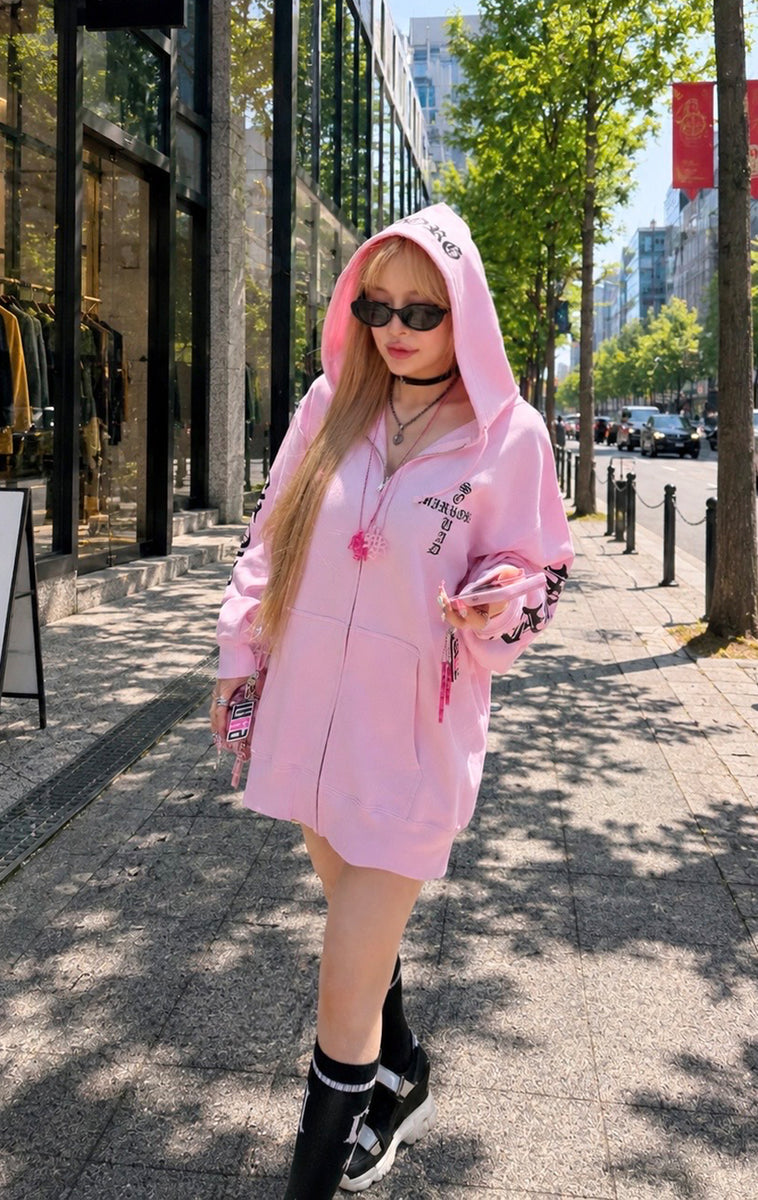 MIRROR9★ICON Hoodie★ピンク★未使用品★ビーニー付き♡ 5/23(土) 大阪POP UP先行発売アイテム】North zip hoodie – MIRROR9