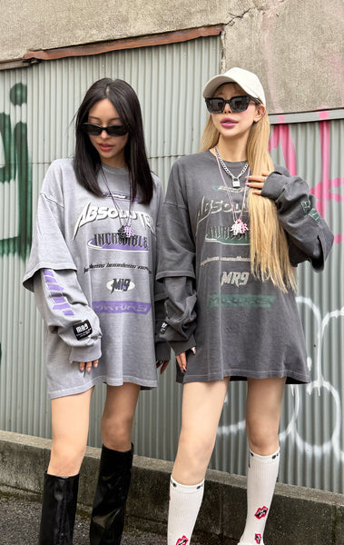 ABS pigment long sleeve Tshirts/2color