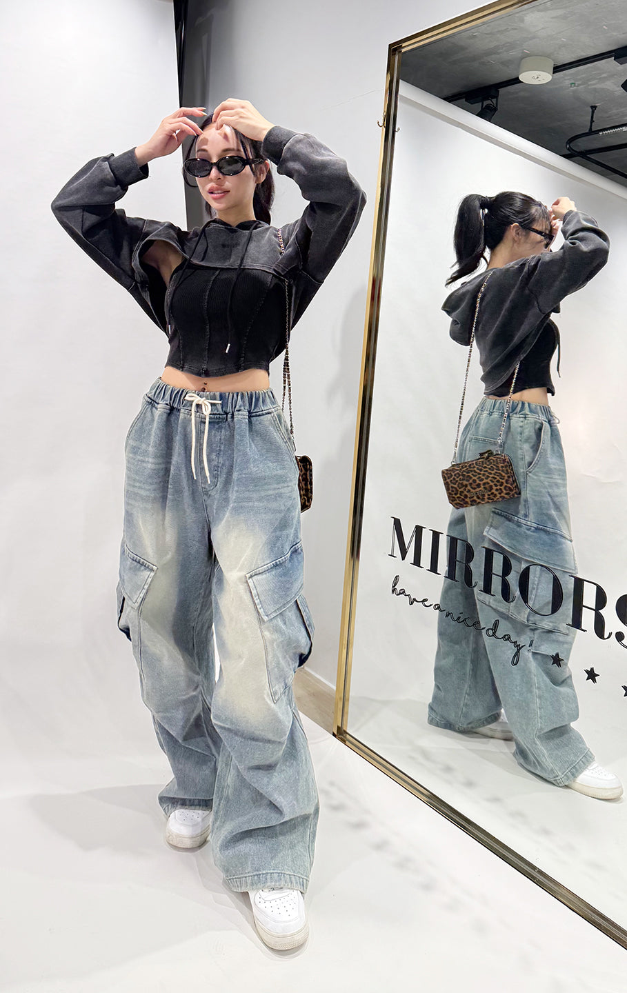 コリアグランドセール 2025 cargo 予約商品】Wide denim MIRROR9 – (7月中旬発送予定) パンツ