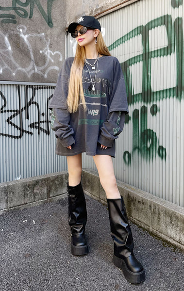ABS pigment long sleeve Tshirts/2color