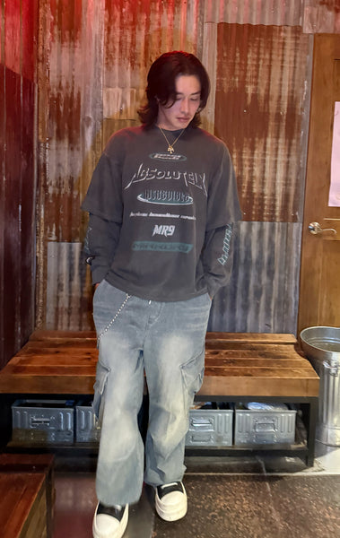 ABS pigment long sleeve Tshirts/2color