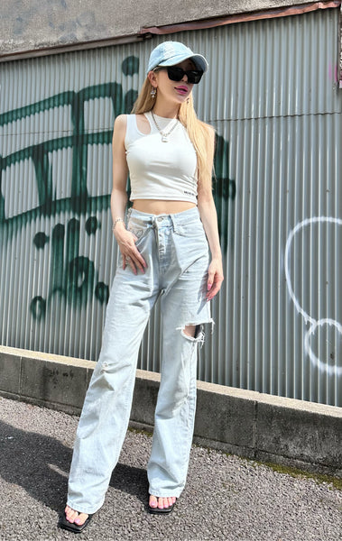 【SUMMER MEGA SALE限定】910 High bleach denim