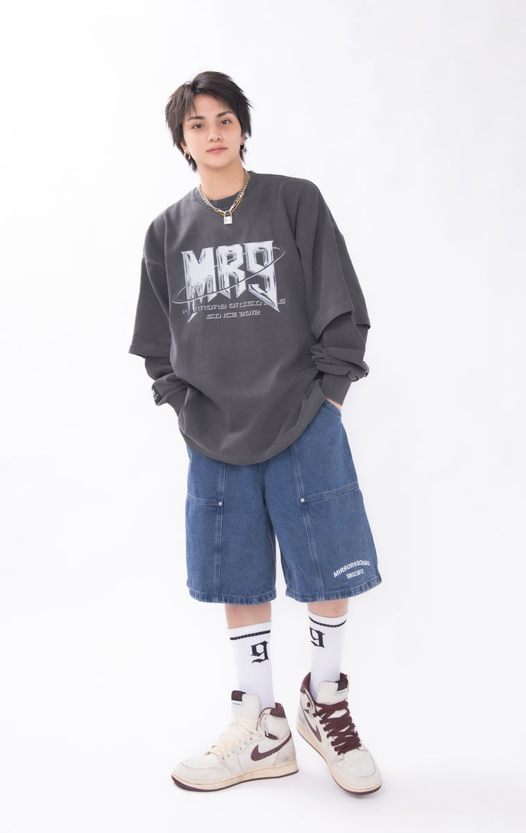 パンツ Denim half pants Denim half pants/2color – MIRROR9
