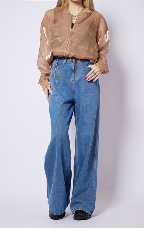 911 High waist wide denim